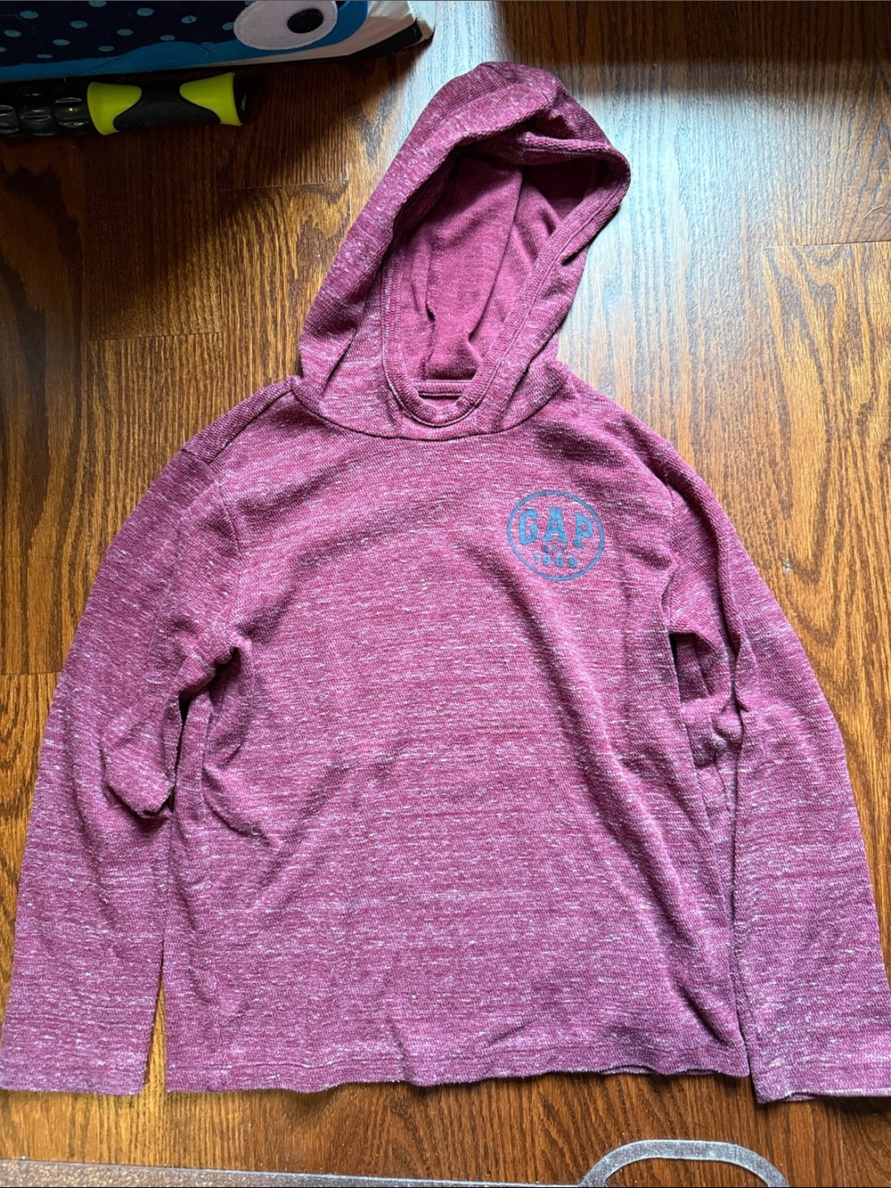 GAP Men's Crewneck Hoodie Sweater - Heathered Maroon